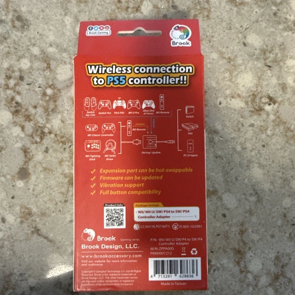 Brook Wii WiiU‎ Nintendo Switch PS4 Game Controller to Nintendo Switch PS